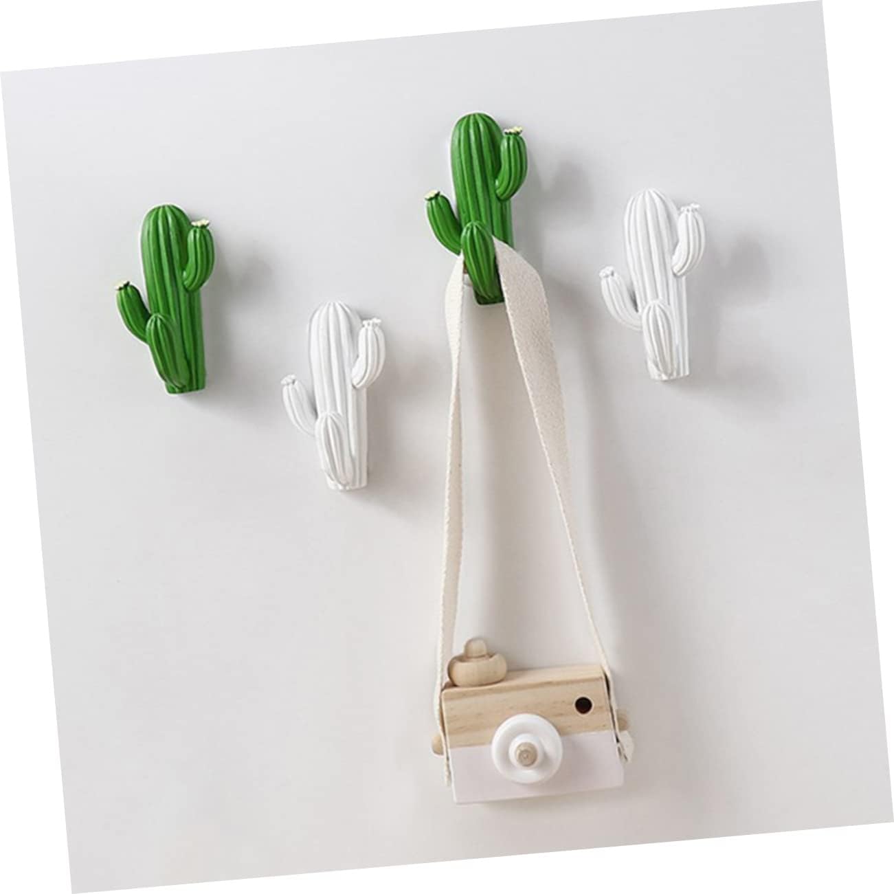BESTonZON 2pcs Cactus Hook Resin Wall Storage Hooks