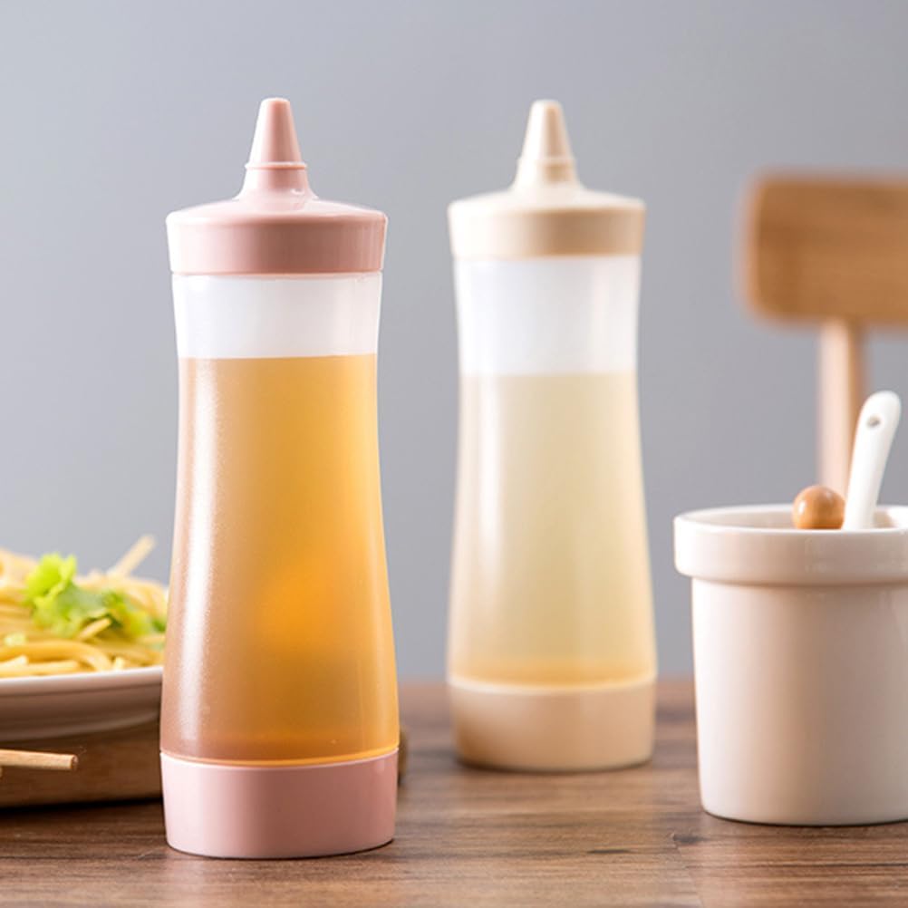 PRETYZOOM 350ml Reusable Condiment Squeeze Bottles