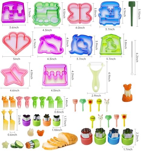 IELEK Sandwich Bread Cutters Shape Set for Kids 1