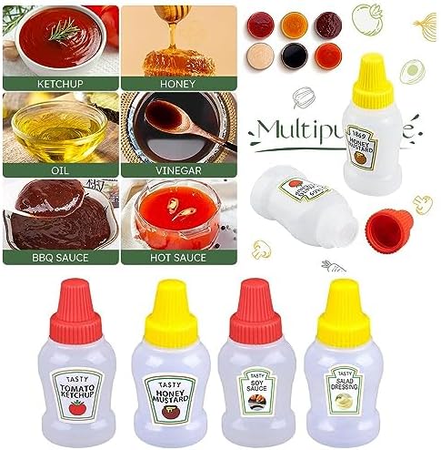 25ml Mini Condiment Squeeze Bottles Set 1