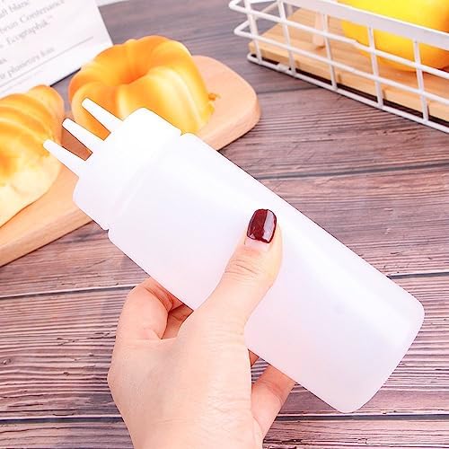 3 Holes Condiment Squeeze Bottles for Mustard Vinegar and Oil