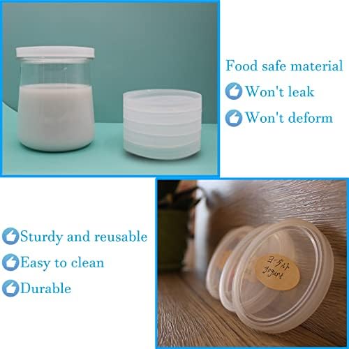 gocola Oui Yogurt Jar Lids 28 Pack Clear Plastic