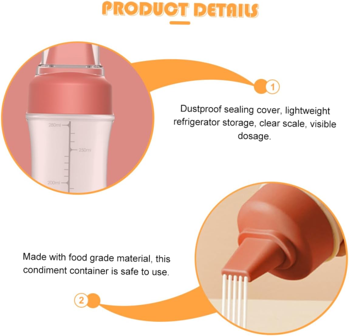 SHOWERORO Squeeze Bottles for Condiments and Sauces 1