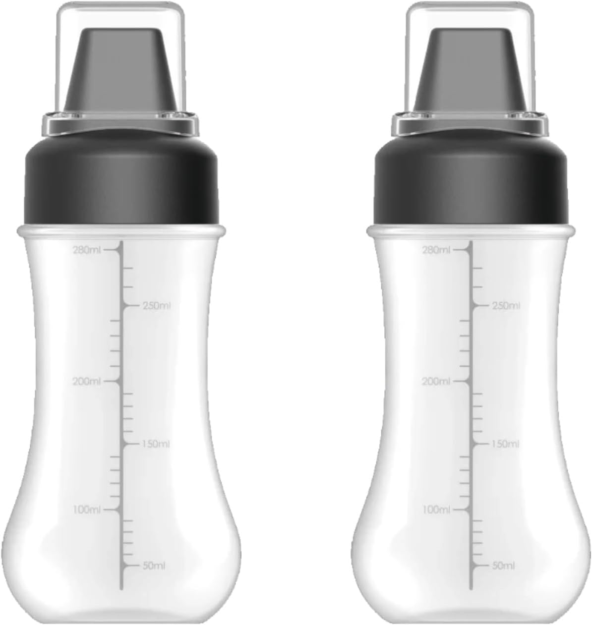 Gsycle 2PCS 11 Oz Squeeze Bottles with Lid