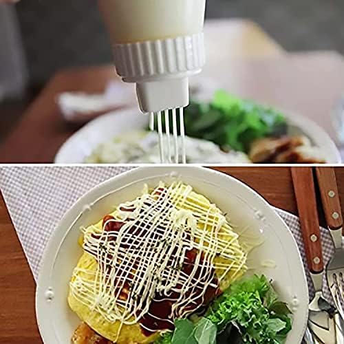 5-Hole Condiment Squeeze Spray Bottle with Lid