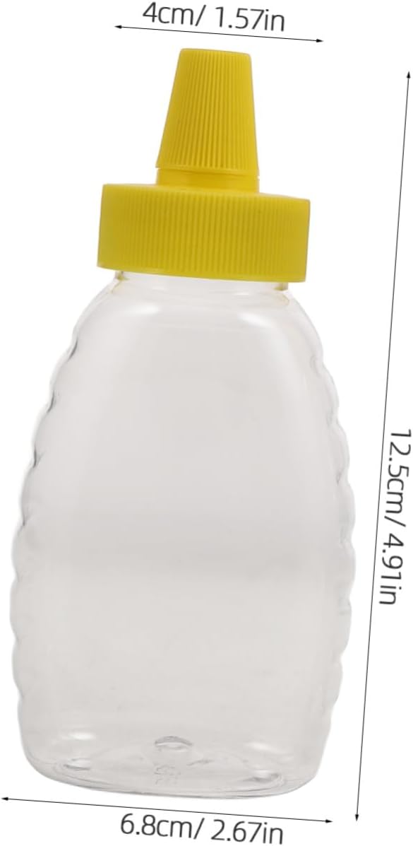 Garneck 4pcs PET Squeeze Condiment Bottles