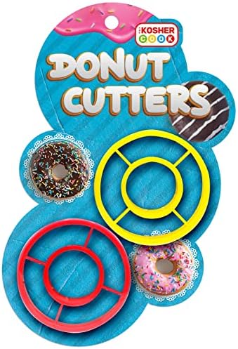 Hanukkah Cookie Cutters - 2 Piece Plastic Donut Cutter Set