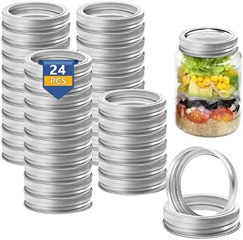 Yokudo Regular Mouth Canning Rings 24 PCS - Leakproof Reusable