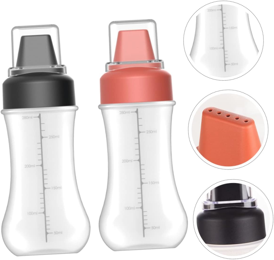 Garneck 350ml Portable Condiment Squeeze Bottles for Kitchen
