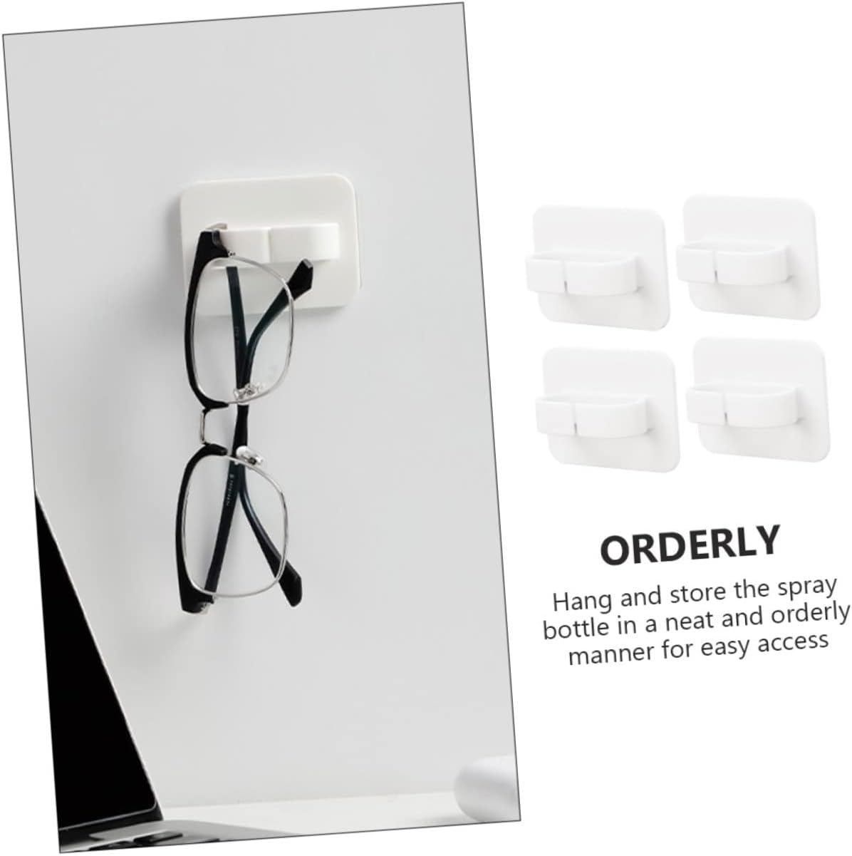 Healifty 4Pcs Wall Mount Spray Bottle Hooks for Organization