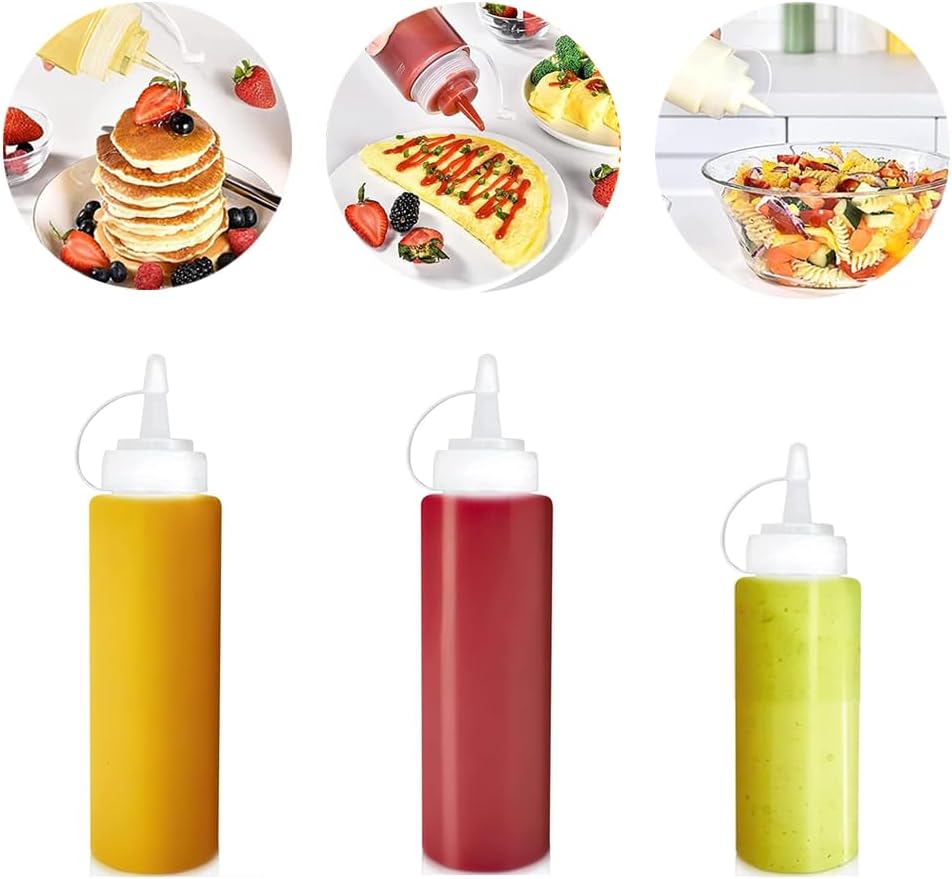 BigdataBetterLife Condiment Squeeze Bottles Set