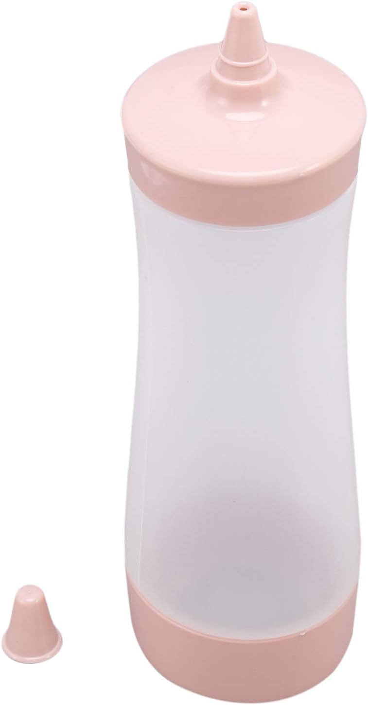 Pasuihcay Pink and Transparent Condiment Squeeze Bottle