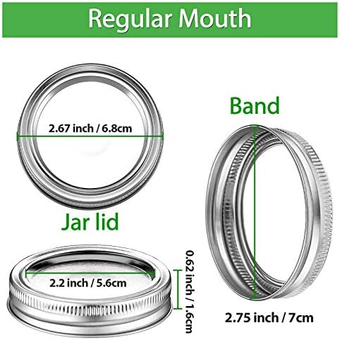 Patelai 100 Pcs 70mm Canning Jar Lids with Silicone Seals
