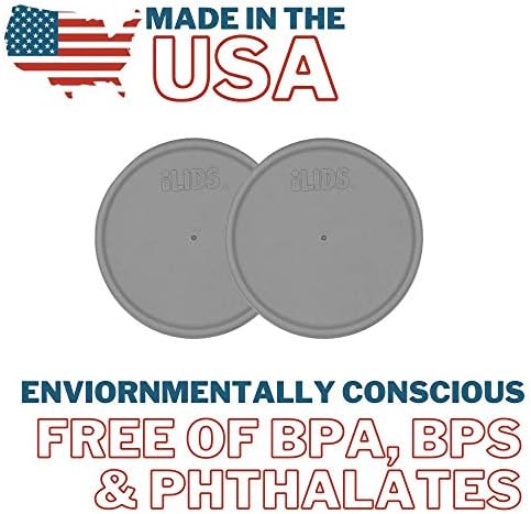 iLIDS SL-W-GRY2 Mason Jar Lid Pack of 2 Gray