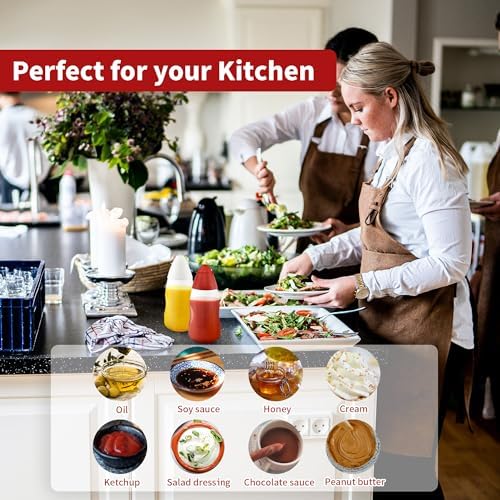 YEUIKERR 6 Pack Condiment Squeeze Bottles 12 oz 1