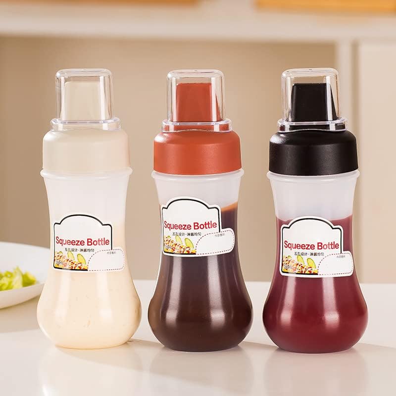 Gsycle 2PCS 11 Oz Squeeze Bottles with Lid