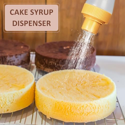 Havawish 2 Pcs 350ml Cake Syrup Squeeze Bottle with Sealing Lid