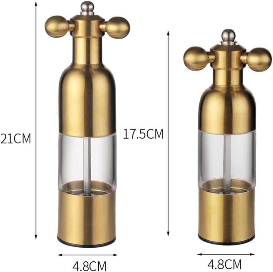 YFJY 2PC Salt and Pepper Grinder Set with Adjustable Coarseness