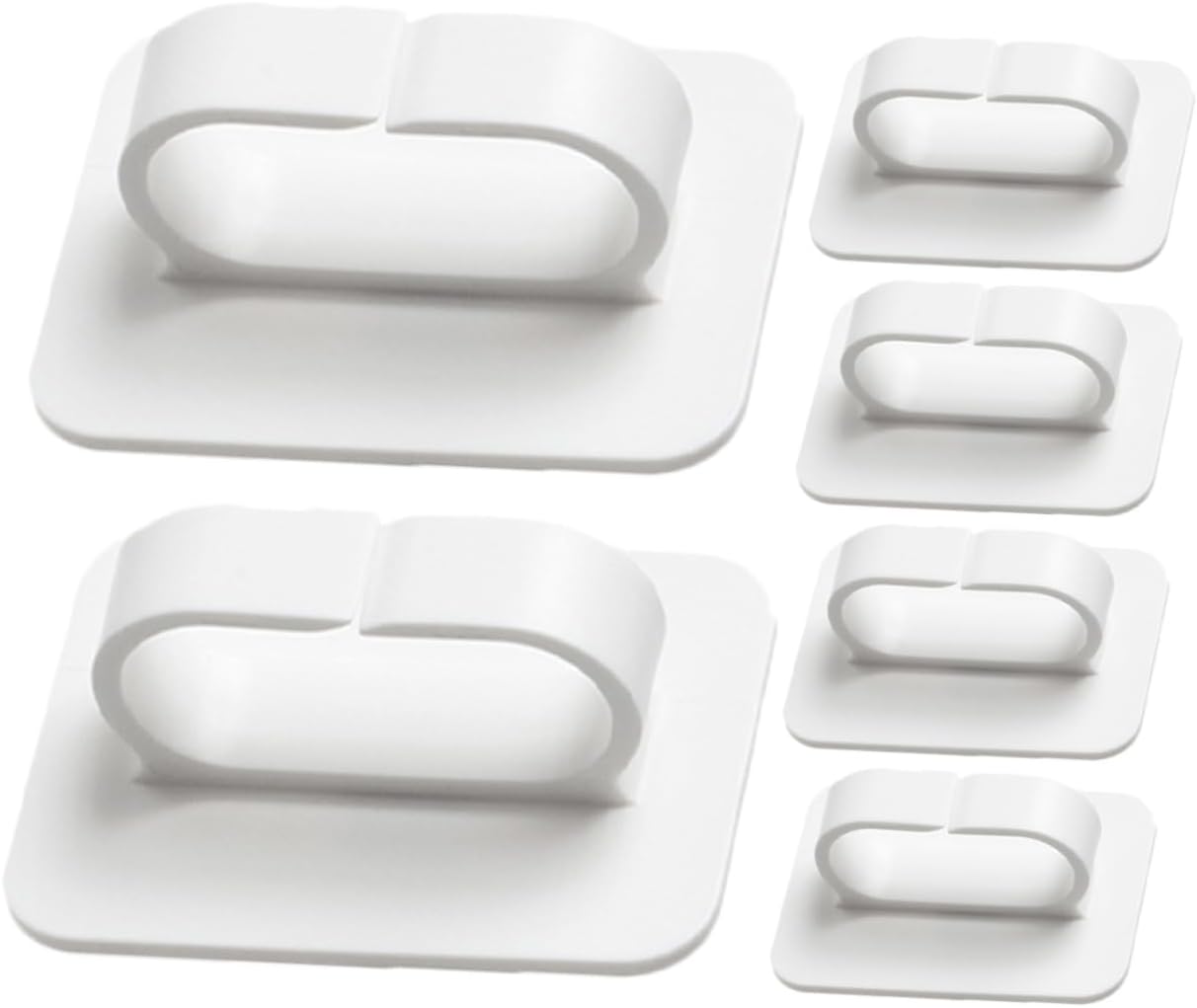 Luxshiny 6Pcs Strong Adhesive Key Holder Hooks for Bathroom Towel Storage