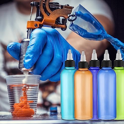 Tanlade 200 Pcs 2oz Plastic Squeeze Bottles with Twist Cap