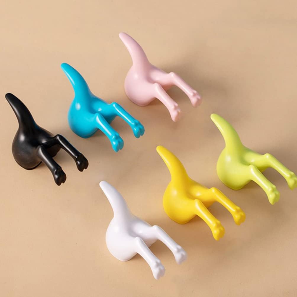 Cabilock 5pcs White Tail Decorative Hooks