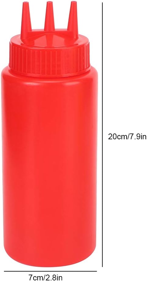Agatige 3 Hole Condiment Squeeze Bottles 3Pcs