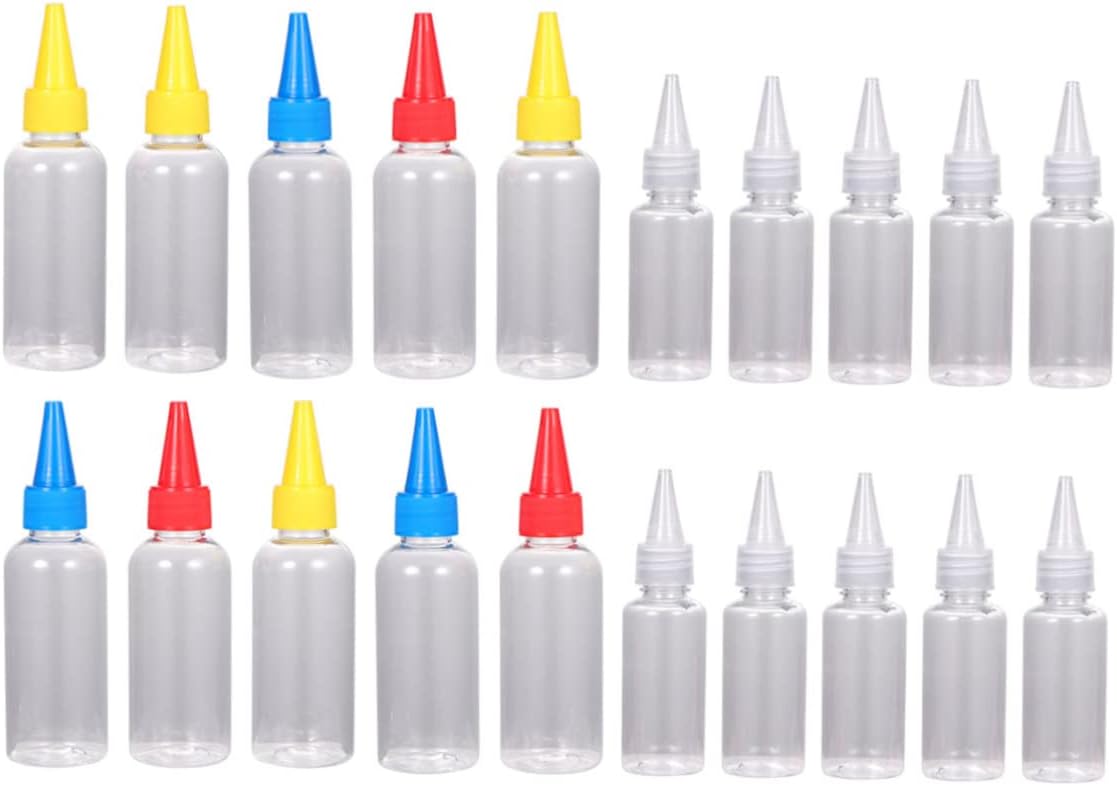 PRETYZOOM 20 Pack Squeeze Bottles with Lids