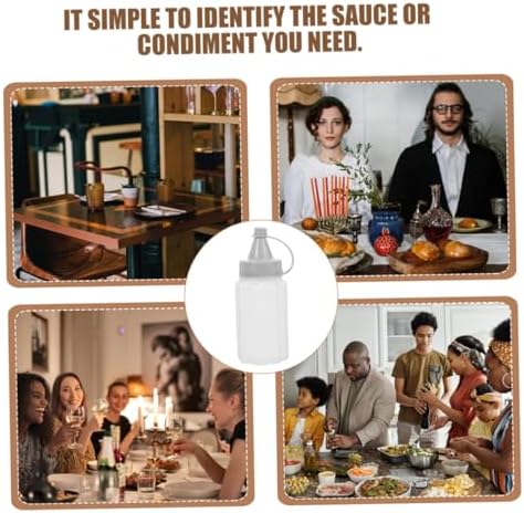Reusable PP Condiment Squeeze Bottles for Oil Vinegar Honey