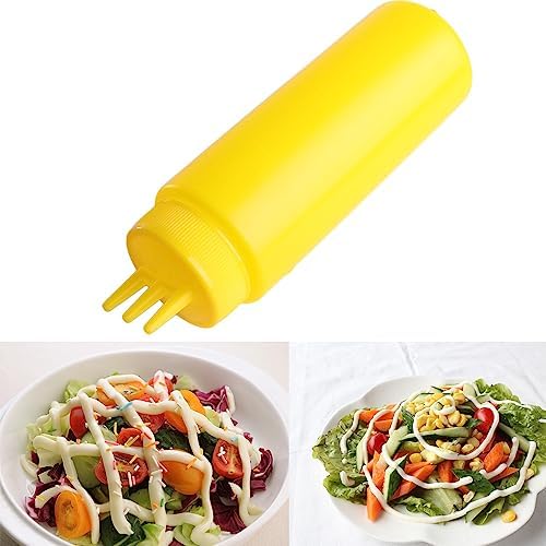 Vctitil 3 Pcs Condiment Squeeze Bottles with Leak Proof Design