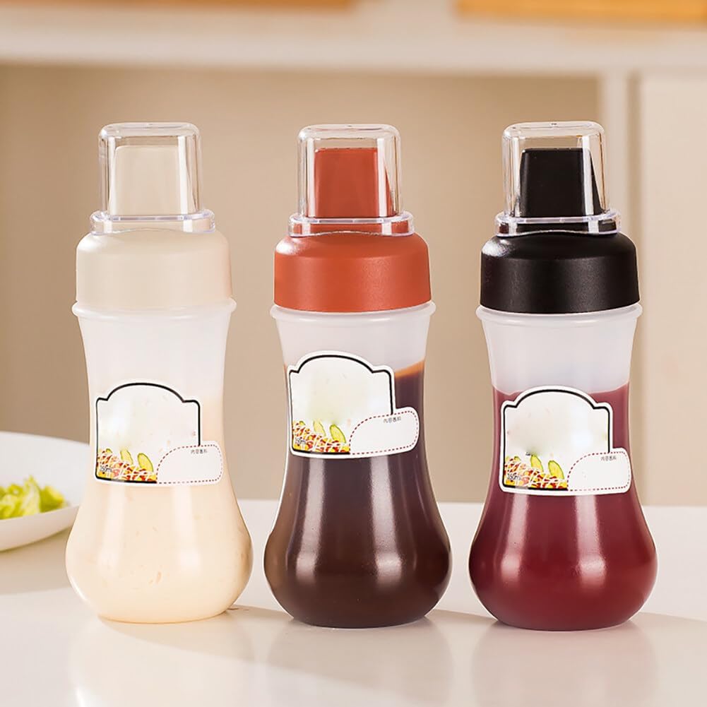 PHEZEN 2PCS 280ml Leak Proof Condiment Bottles