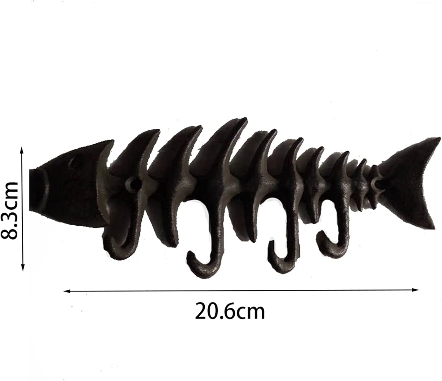 HCANte Wall Mounted Coat Rack with Iron Hooks