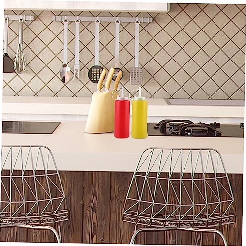 4 Pack Heavy Duty Condiment Squeeze Bottles Portable Spice Storage