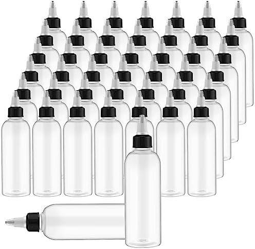 Tanlade 200 Pcs 2oz Plastic Squeeze Bottles with Twist Cap