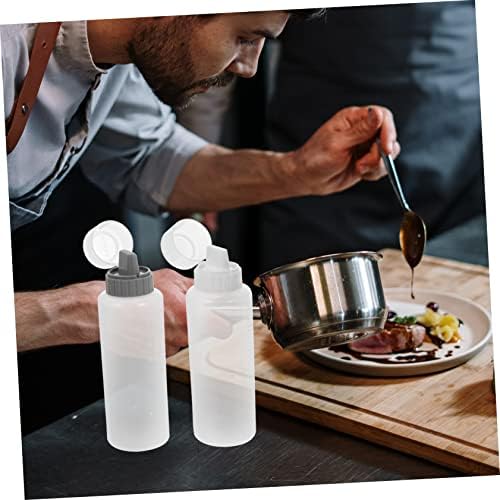 PRETYZOOM 4Pcs Condiment Squeeze Bottles with 5 Nozzle Holes