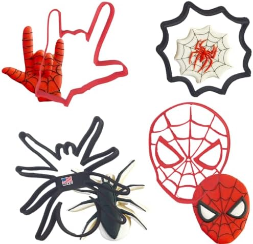 Hearts Treasure Spiderman Cookie Cutters 4 Pack