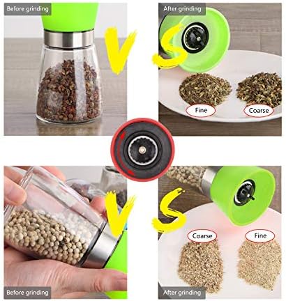 Fellibay 4Pcs Adjustable Ceramic Pepper Mill Set 1