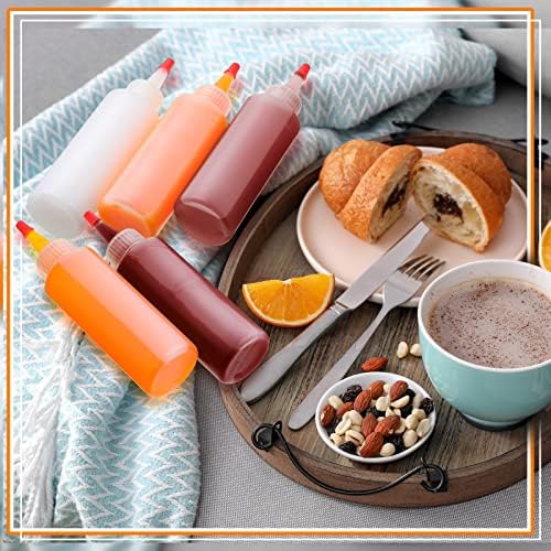 Nuenen 80 Piece 4 oz Squeeze Bottle Set with Red Cap