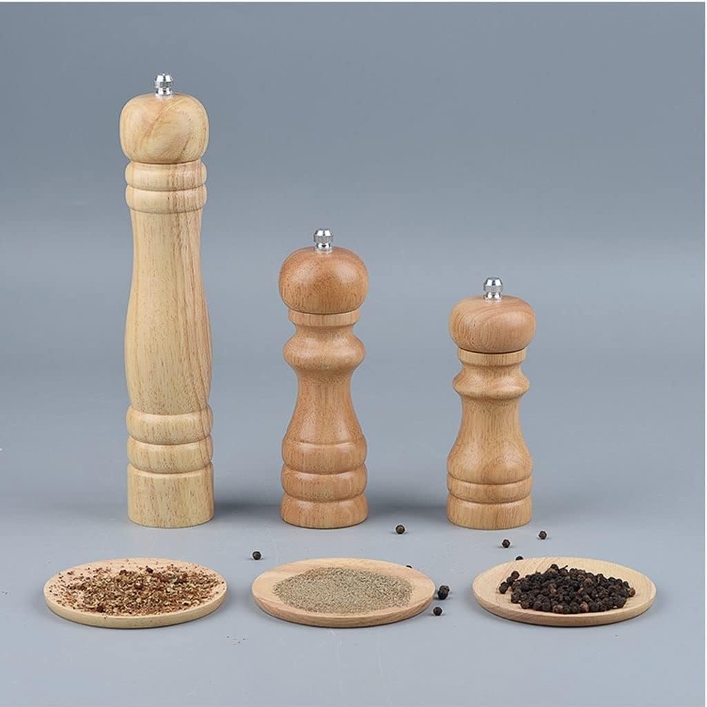 HXDMY 10 Inch Oak Pepper Mill Adjustable Coarse
