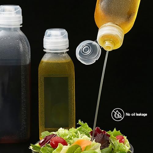 YAMSLAM 2 Pcs Clear Condiment Squeeze Bottles