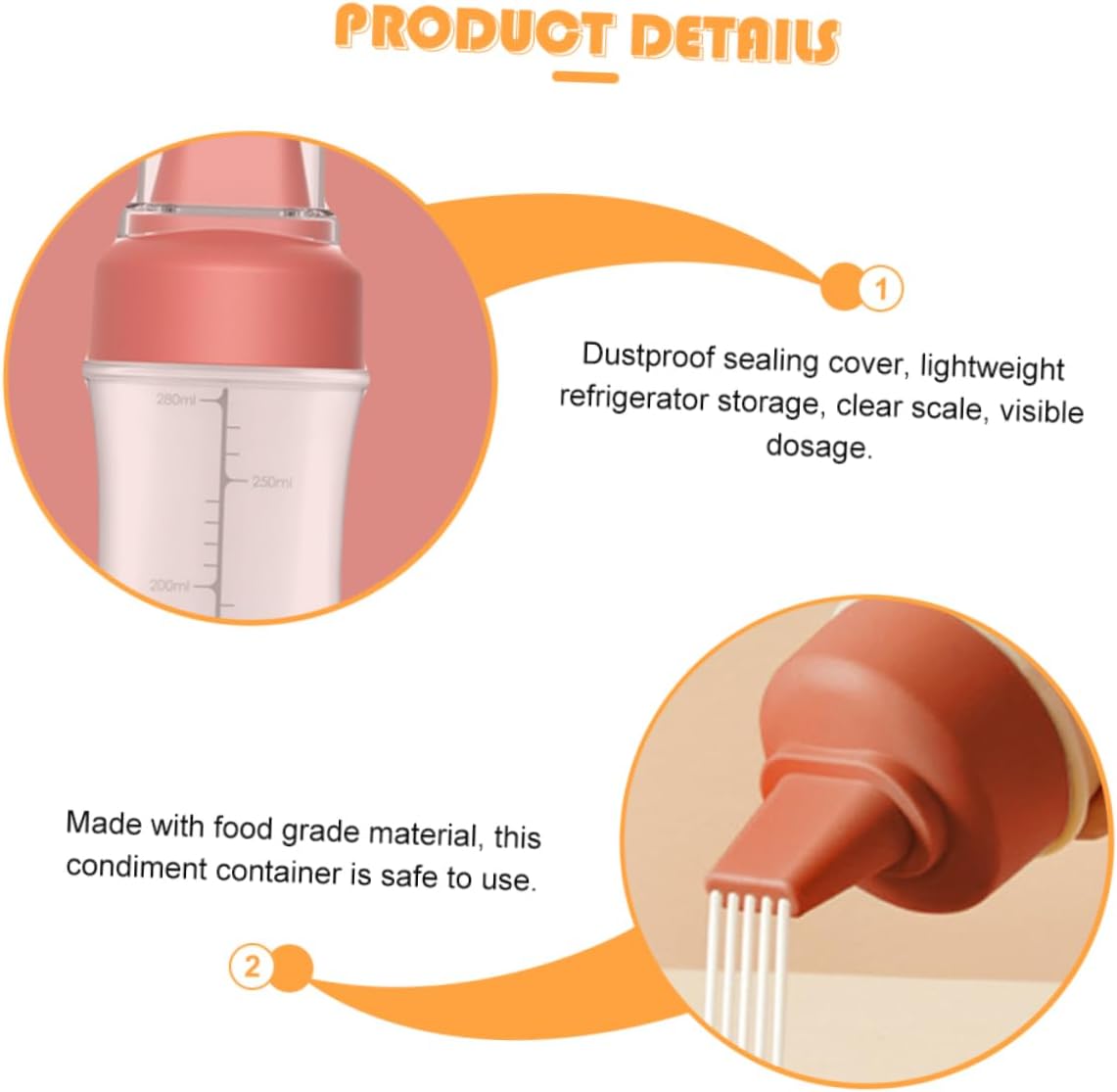 CIYODO Soy Sauce Squeeze Bottle with 5 Holes