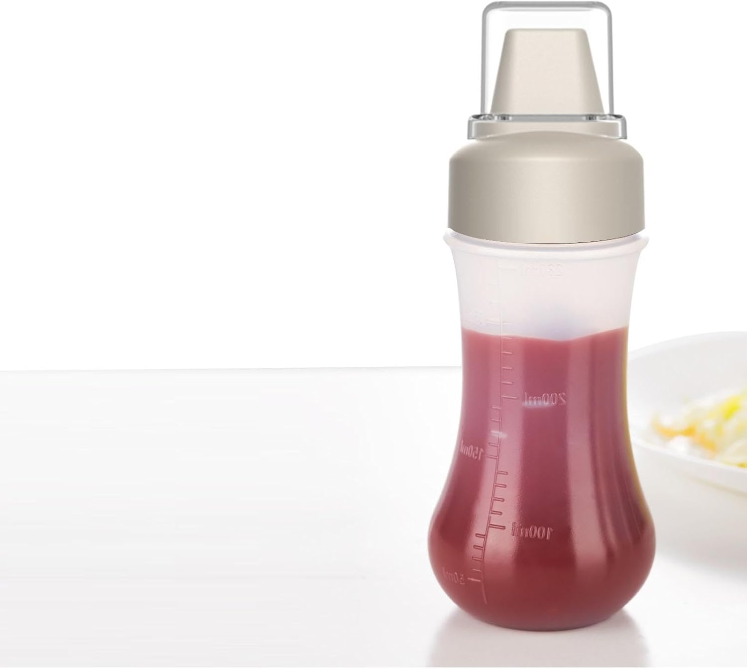 5-Hole Squeeze Bottle with Clear Lid - 350ml Condiment Container