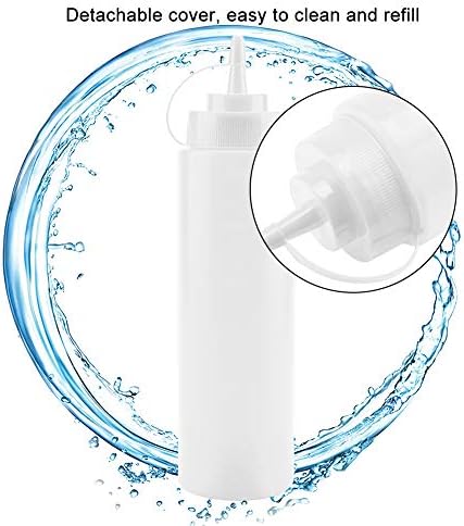 Agatige 24oz Plastic Squeeze Bottles with Lids 10pcs Set