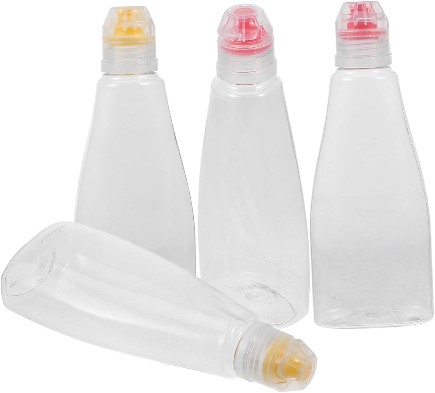 5 Sets PET Condiment Squeeze Bottles for Travel and Kitchen Use