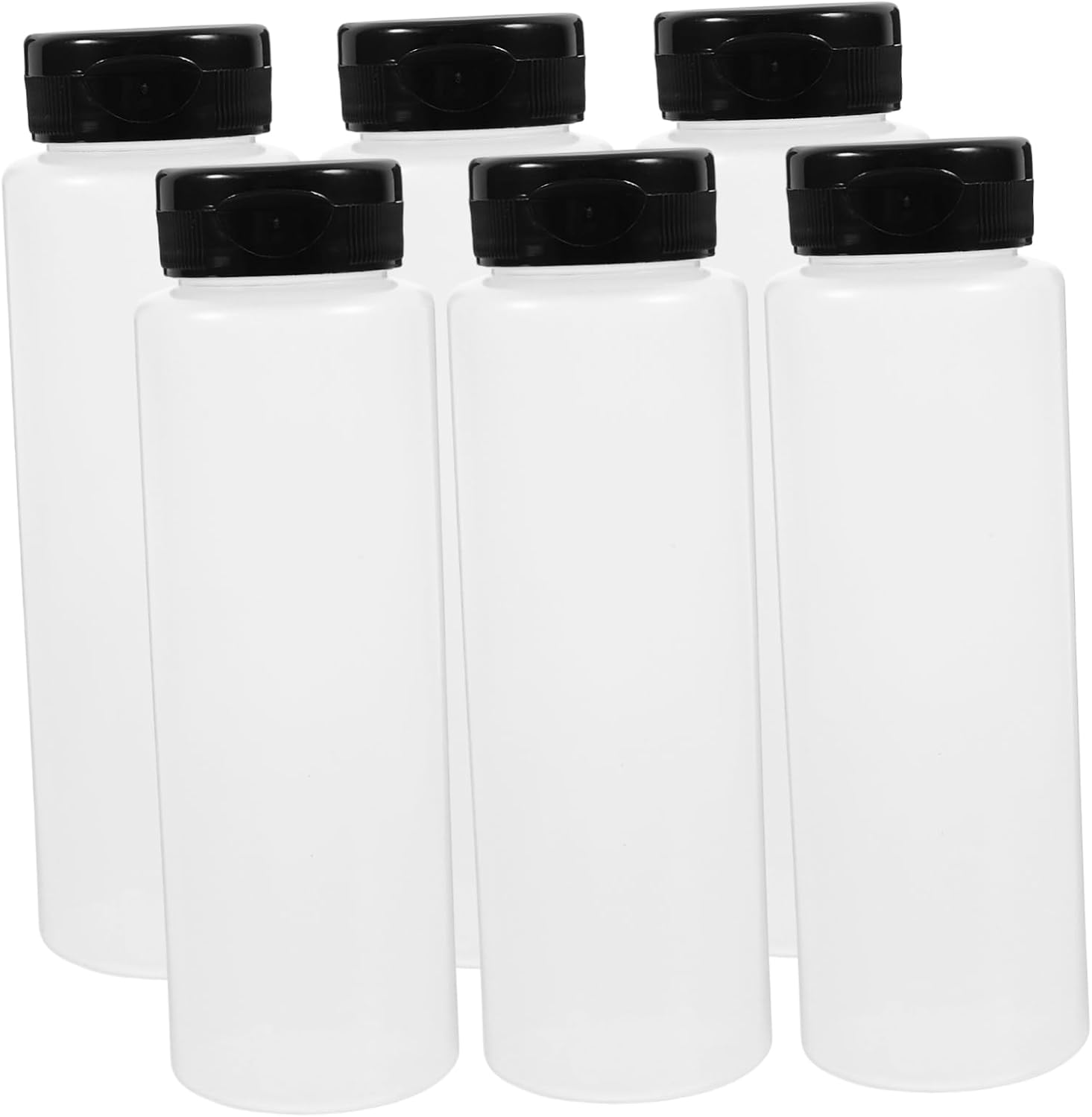240ml PE Condiment Squeeze Bottles Set of 6