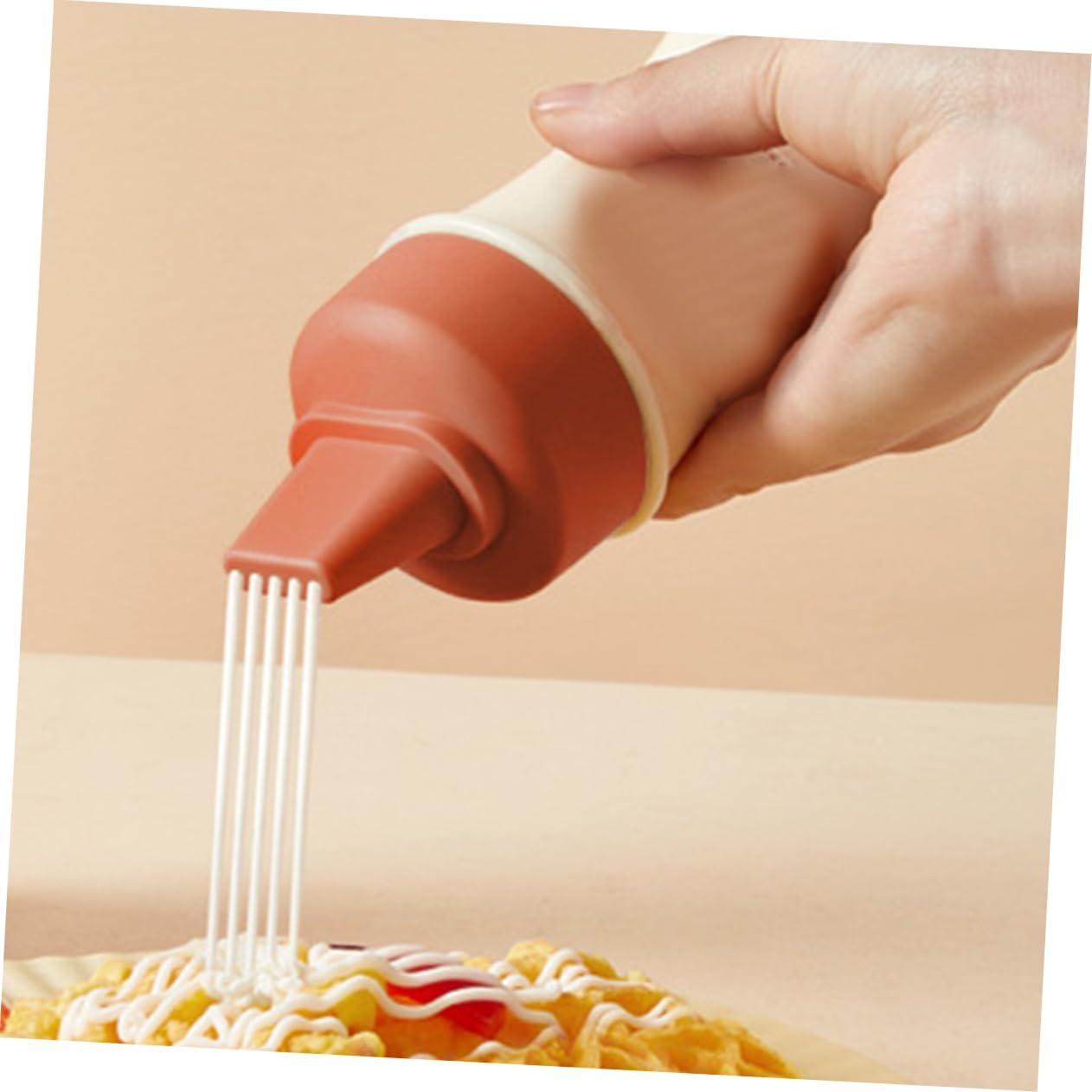 COLLBATH Plastic Condiment Squeeze Bottles with 5 Holes for Syrup and Ketchup