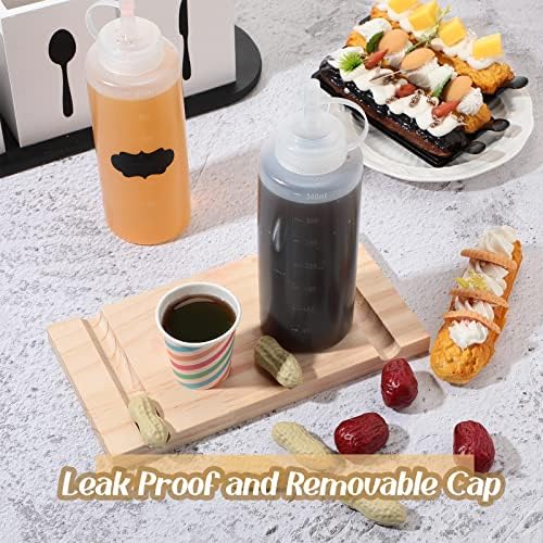 Pinkunn 30pcs Condiment Squeeze Bottles with Labels and Marker