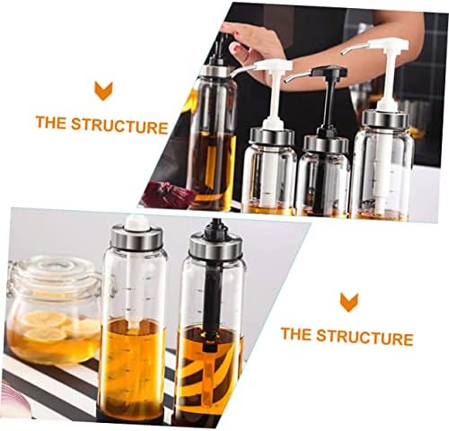 Metallic Honey Jar Press Dispenser 500ml Black Glass