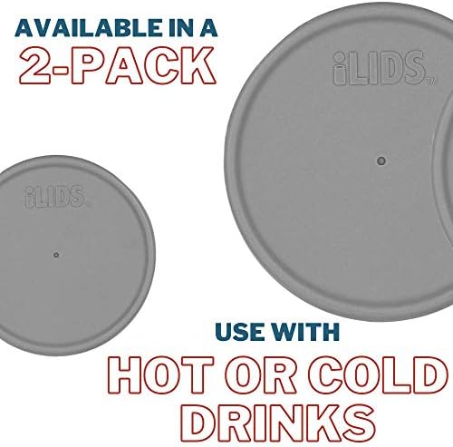 iLIDS SL-W-GRY2 Mason Jar Lid Pack of 2 Gray