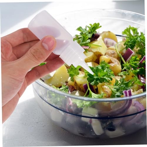 OKUMEYR 2-Piece Condiment Squeeze Bottles 30ml Leakproof Plastic