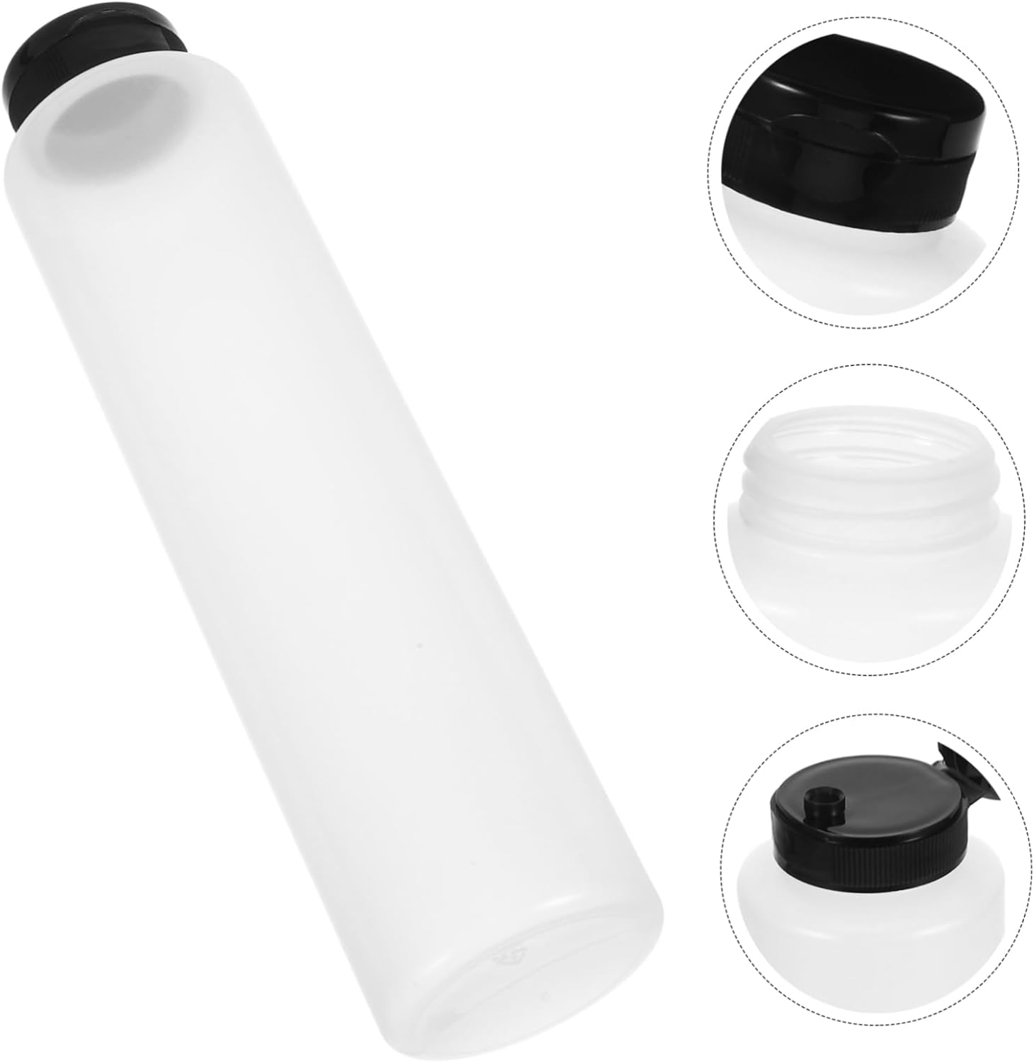 6pcs Condiment Squeeze Bottles with Lids for Olive Oil and Mustard